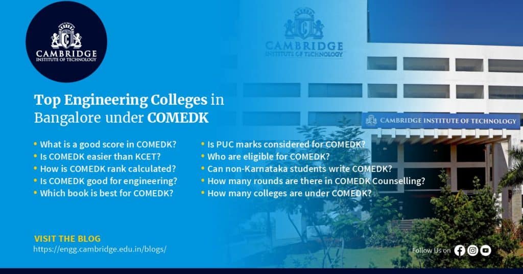 Top engineering colleges in Bangalore under COMEDK